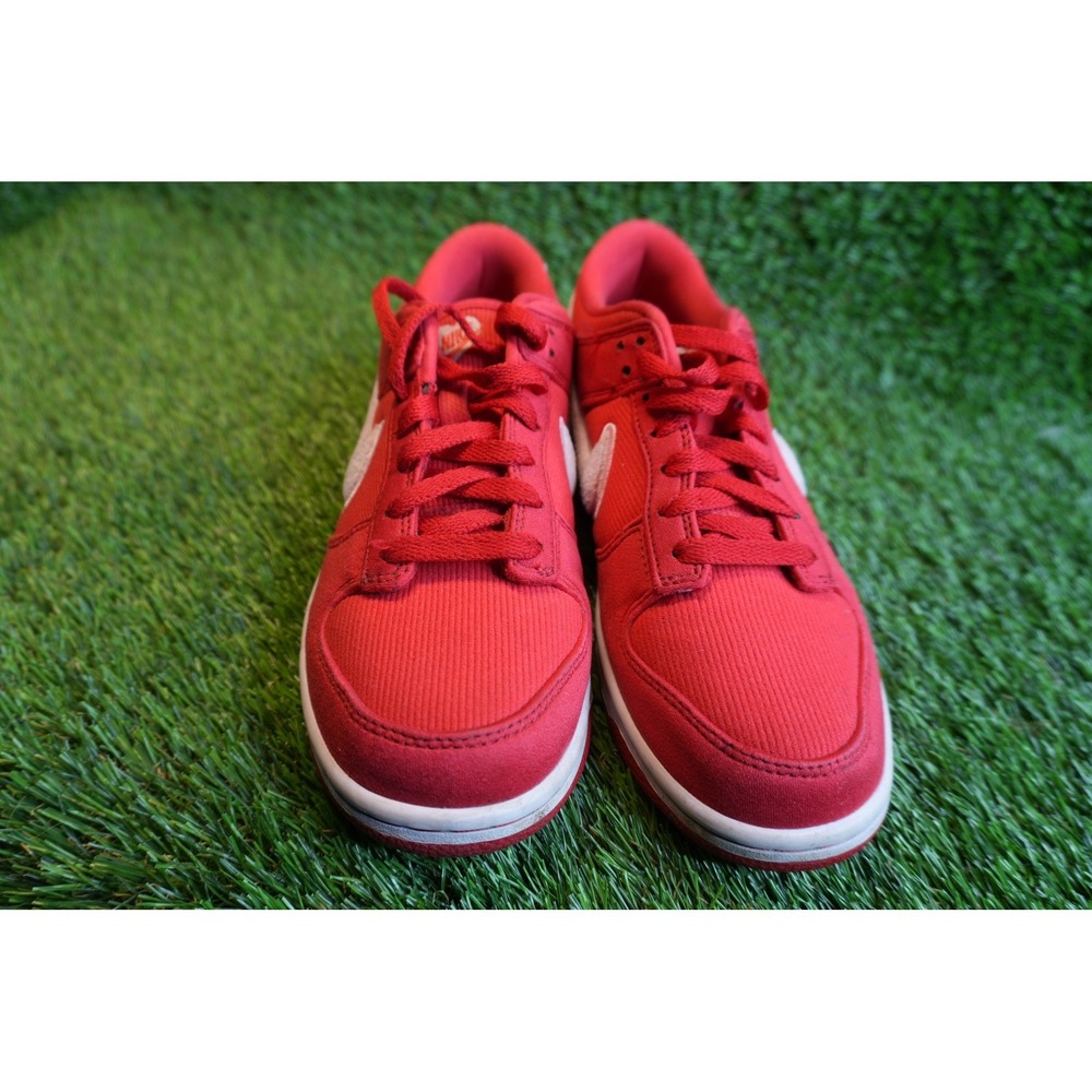 Nike Dunk Low Valentines Day 2024 Red Corduroy Heart Sneakers (6.5 Youth) - Picture 3 of 10